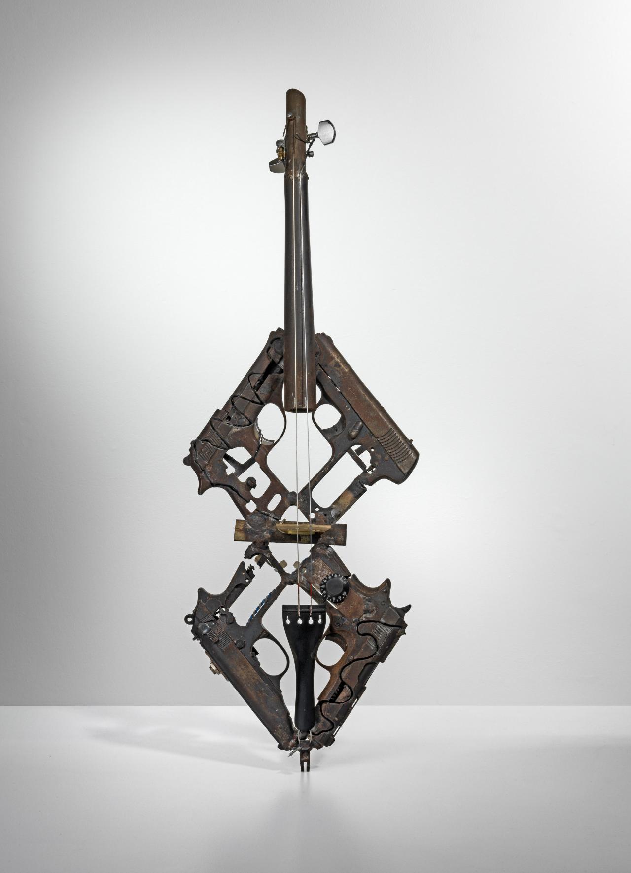 Pedro Reyes<br/>
<em>Imagine (violin 1)</em> 2012<br />
recycled metal<br />
66.0 x 29.0 x 12.0 cm<br />
© Pedro Reyes, courtesy Lisson Gallery and Alumnos 47