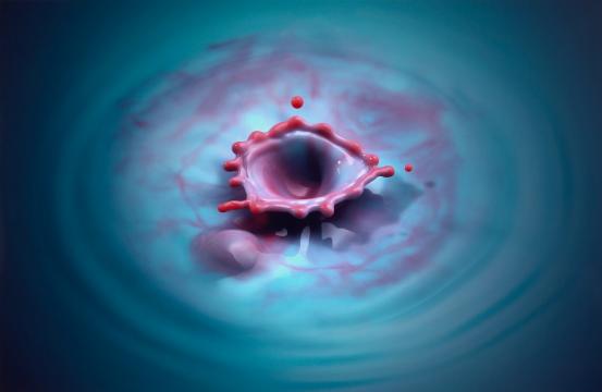 Image: Blue milk splash