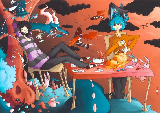 Image: Tea time at the edge of madness