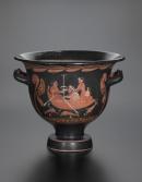 ITALY, Campania; The Boating Painter (attributed to)
Bell krater (Campanian red-figure ware) 350 BC-340 BC 
fired clay
31.4 x 36.4 cm diameter

National Gallery of Victoria, Melbourne
Felton Bequest, 1979
D27-1979


