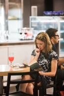 Aoife Johnston takes some time out at NGV International's Gallery Kitchen. 
&copy; National Gallery of Victoria, Melbourne