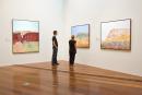 Visitors viewing works from Fred Williams Pilbara series at NGV Australia
&copy; Fred Williams Estate