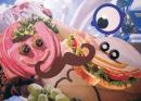 Jeff Koons 
American 1955-
Sandwiches (from EasyFun-Ethereal) 2000
oil on canvas
304.8 x 426.7 cm 
Solomon R. Guggenheim Museum, New York
Commissioned by Deutsche Bank AG in consultation with the Solomon R. Guggenheim Foundation for the Deutsche Guggenheim, Berlin
&copy; Jeff Koons