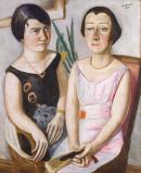 Max Beckmann
German 1884-1950, worked in Holland 1937-47, United States 1947-50
Double portrait 1923
(Doppelbildnis) 
oil on canvas
80.3 x 65.0 cm
St&auml;del Museum, Frankfurt am Main
Acquired in 1924 as a gift by the artist 

&copy; Max Beckmann/VG BILD-KUNST, Bonn. Licensed by VISCOPY, Australia