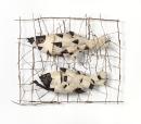 John Davis
Australia 1936-99
Evolution of a fish: Traveller 1990
twigs, cotton thread, calico, bituminous paint
110.0 x 130.0 x 18.0 cm
Private collection, Melbourne
&copy; Penelope Davis & Martin Davis. Administered by VISCOPY, Australia