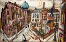 Max Beckmann
German 1884-1950, worked in Holland 1937-47, United States 1947-50
The synagogue in Frankfurt am Main 1919
(Die Synagoge in Frankfurt am Main) 
oil on canvas
90.0 x 140.0 cm 
St&auml;del Museum, Frankfurt am Main
Acquired in 1972

&copy; Max Beckmann/VG BILD-KUNST, Bonn. Licensed by VISCOPY, Australia