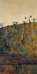 Fred Williams
Australia 1927-82, lived in England 1951-56
Yan Yean 1972-73
oil on canvas
207.5 x 104.5 cm
Queensland Art Gallery, Brisbane
Purchased 1986 with the assistance of the Queensland Art Gallery Foundation
&copy; Estate of Fred Williams