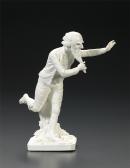 DERBY PORCELAIN, Derby (manufacturer); Jean-Jacques SP&Atilde;NGLER (modeller)
Pair of figures, Bugbear and Companion (c. 1790-1792) 
porcelain (soft-paste)
(a) 19.3 x 16.8 x 9.3 (Bugbear)
(b) 19.0 x 15.6 x 13.7 (Companion)

National Gallery of Victoria, Melbourne
Purchased, 2006
2006.259.a-b


