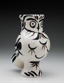 Pablo PICASSO (designer); MADOURA, Vallauris (manufacturer)
Owl, vase (1951) 
(Chouette aux plumes)(Chouette aux plumes)earthenware
28.2 x 21.0 x 15.8 cm

National Gallery of Victoria, Melbourne
Bequest of Dr Frances Burke, 1996
1996.453

&copy; Pablo Picasso/Sussession Pablo Picasso. Licensed by VISCOPY, Australia
