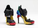 BALENCIAGA, Paris (fashion house); Nicolas GHESQUI&Egrave;RE (designer)
Sandals 2007 {autumn-winter} 
leather, plastic, metal, rubber, nylon
(a-b) 22.1 x 10.6 x 22.3 cm (each)

National Gallery of Victoria, Melbourne
Purchased NGV Foundation, 2008
2008.1.a-b


