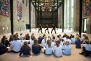 Yarrunga Primary School students watch dancers perform in the Great Hall at NGV International as part of the NGV Australian Ballet My Journey Program.
&copy; National Gallery of Victoria, Melbourne