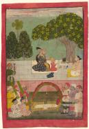 INDIAN
Maharana Sangram Singh II and his son at a Shiva shrine (c. 1715) 


opaque watercolour and gold paint on paper
32.0 x 21.4 cm (image)


National Gallery of Victoria, Melbourne
Felton Bequest, 1980
AS83-1980



