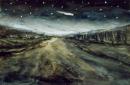 Peter Booth
born England 1940, arrived Australia 1958
Drawing (Comet and road) 1990s
watercolour
8.5 x 13.0 cm
Private collection, Melbourne
&copy; Peter Booth/Licensed by VISCOPY, Australia