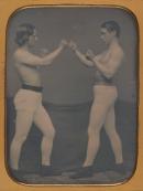 UNKNOWN
No title (Two boxers) (1850s) 


wood, gold, metal, velvet, cardboard, daguerreotype, handcolouring
(12.0 x 8.8 cm) irreg. (image)
15.2 x 12.2 x 1.6 cm (case)


National Gallery of Victoria, Melbourne
Presented by the National Gallery Women's Association, 1995
1995.567




