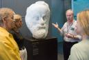 Voluntary Guide Phillip Norris shows Gallery visitors Clive Murray-White's sculpture of Alfred Felton.
&copy; National Gallery of Victoria, Melbourne