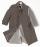 Outfit compromising one arm coat and lopsided skirt