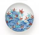 Dish with Tatsuta River design