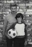 Sot Kyrou from Greece with son George, born in Australia. Albion Street, Brunswick