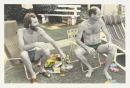 No title (Two men on garden chairs)