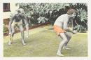 No title (Two men playing badminton)