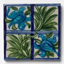 Persian tulips and foliage, tile