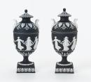 Pair of covered vases