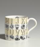 Alphabet pattern, mug