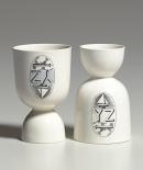 Alphabet pattern, double egg cup