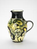 Grimacing faces, jug