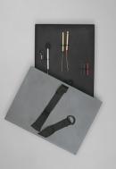 Microphone talismans, brooch set