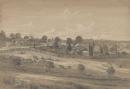 View of the Station Plenty, Port Phillip district (I Distant view of station with cattle in foreground)