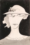 (Untitled) (Head of a woman with hat)