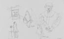 TV drawing: Anne Bolyne; Master Kingston; (Regal figures)