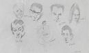TV drawing: Don Chipp; Train strike; Eric Hunter; President Nixon; scabies!; Mr Smith