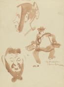 TV drawing: The vacuum cleaner man; Mo; (Profile of man with sideburns)