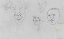 TV drawing: Get rid of the present Wool Board; (male portrait); ...and Son; The Striker!