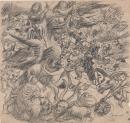 Angel Gabriel descended (study for Crossing of the Red Sea)