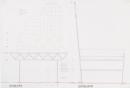 Design for lounge chair (front and side elevation)
