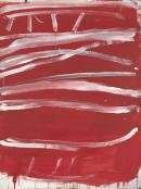 White lines (horizontal) on red