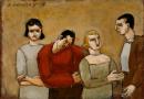 Group of four figures
