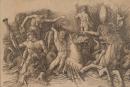 Battle of the Sea Gods (left panel)