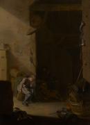 Interior with soldiers