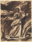Eurydice fleeing from Aristaeus
