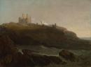 Dunstanborough Castle, north-east coast of Northumberland, sunrise after a squally night