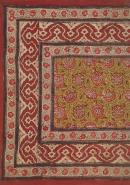 Hand block printing on cotton