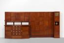 Long-case clock and panelling, from the Langer apartment
