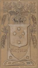 Shield for a state car for the Transcontinental Railway