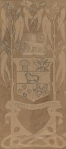 Shield for a state car for the Transcontinental Railway