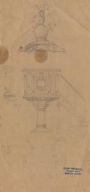 Design for the Stromayer pulpit, Our Lady of Victories Church, Camberwell