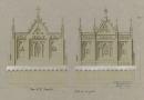 Two designs for an altar for the Rev. W. H. Noske
